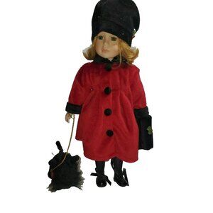 Avon Fine Collection 2000 15in Blanche With Scotty  Dog Pupp Porcelain Doll